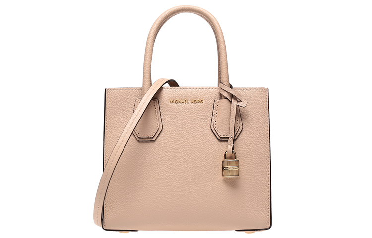 

MICHAEL KORS Сумка-тоут из коровьей кожи Mercer, дорожная сумка, сумка на плечо, маленькая женская, телесно-розовая