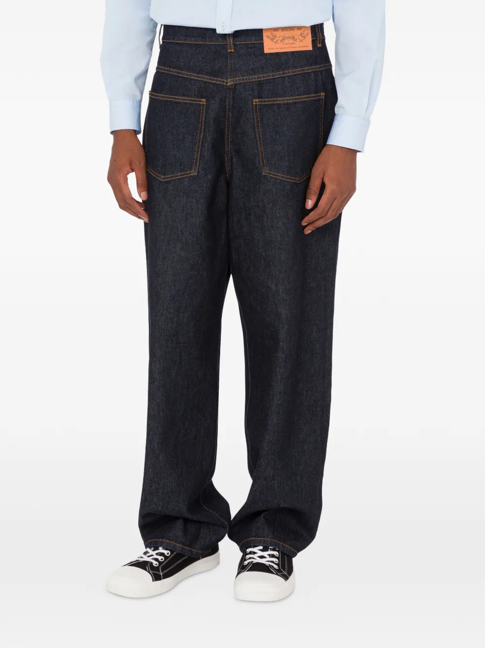 

Джинсы с декоративной строчкой Moschino, синий