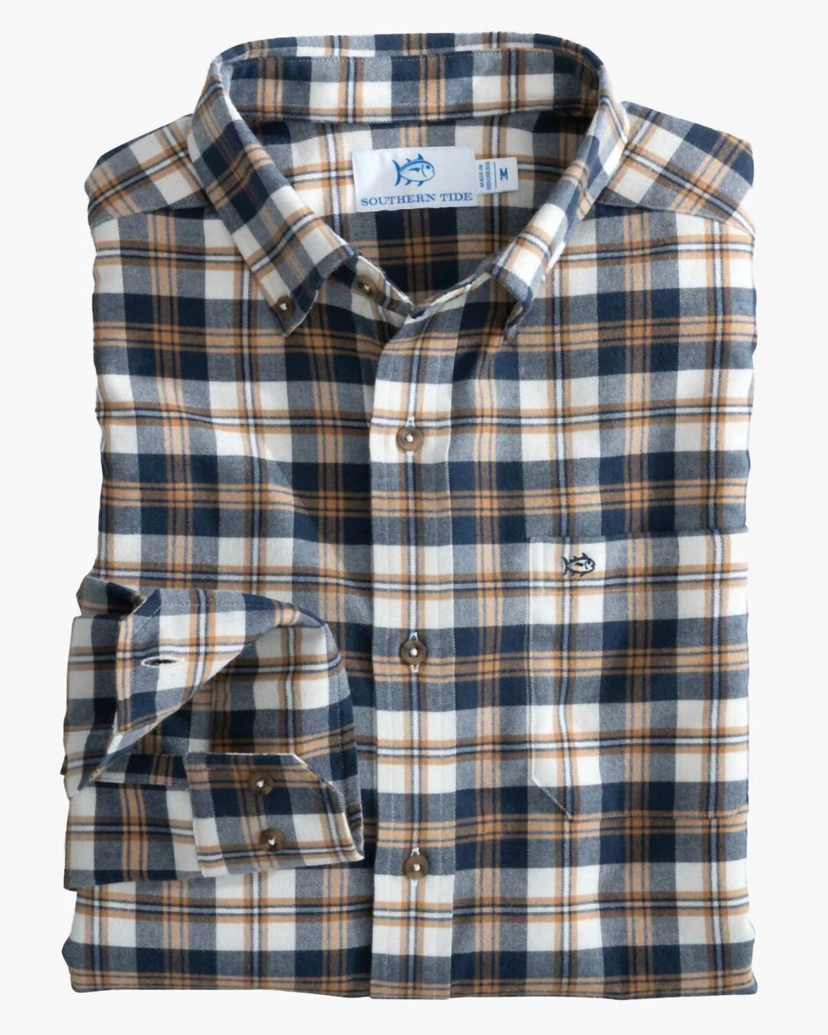 

Синяя фланелевая спортивная рубашка с длинным рукавом Intercoastal Durant Southern Tide