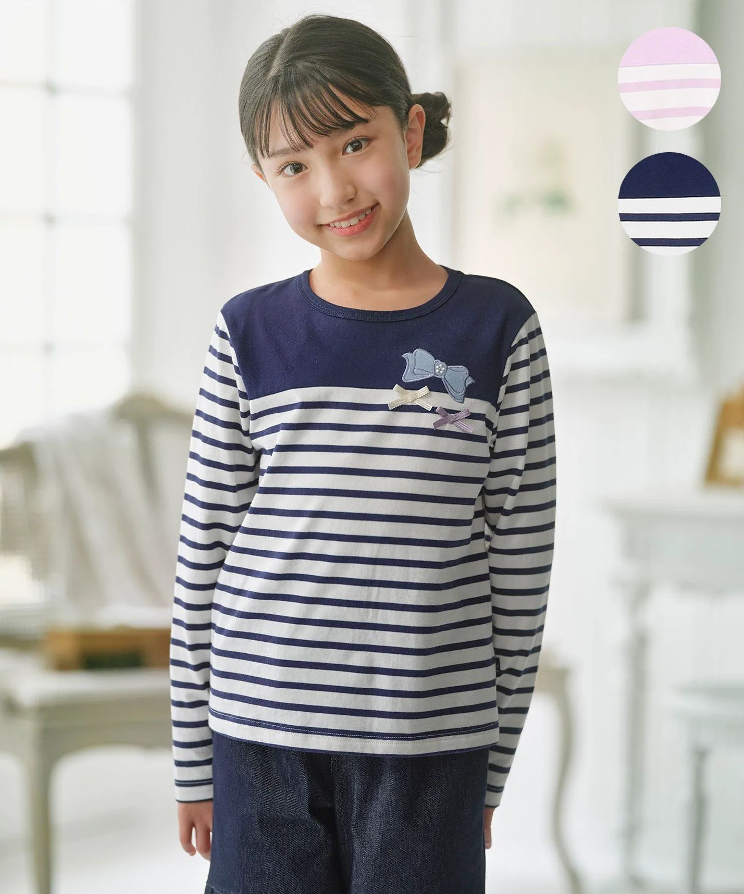 Футболка с ленточной каймой 150-160 см Suite Kids, цвет Navy [175]