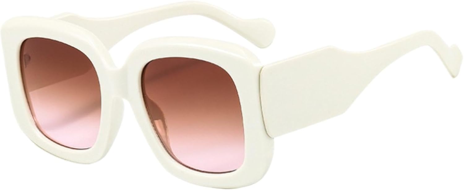 

Солнцезащитные очки с защитой от УФ-излучения UV400 | Увеличенный размер, зелено-красный градиент | для женщин и мужчин, для занятий спортом на открытом воздухе и вождения DSVIGF, White