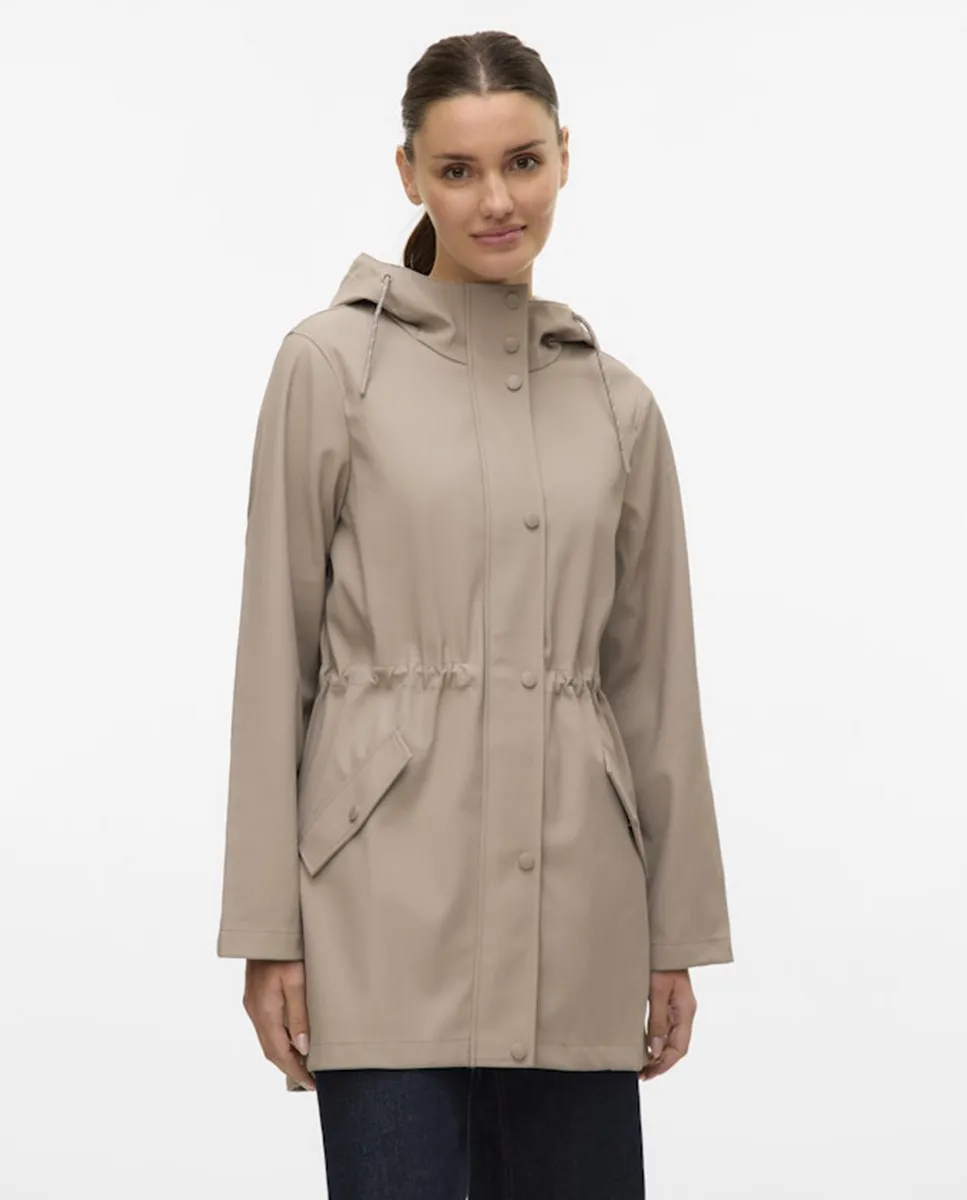 

Женский плащ с длинным рукавом и капюшоном Vero Moda, цвет Blanco Hielo