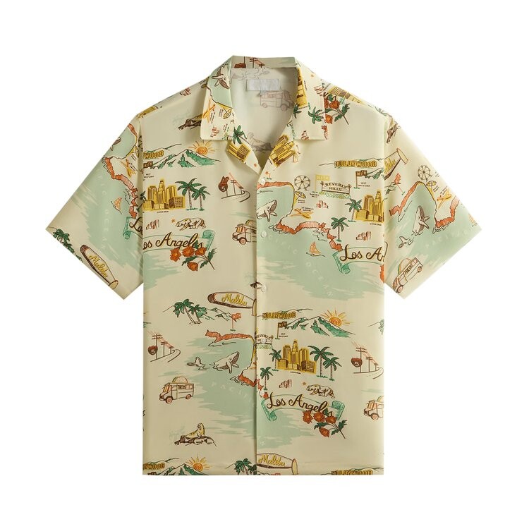 

Рубашка Kith La Thompson Camp Collar Shirt, желтый