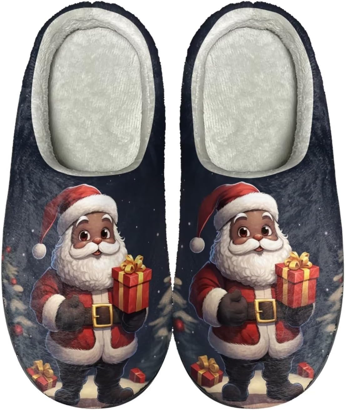 

Тапочки Flashideas для женщин и мужчин, ретро, мягкие, пушистые, для пары, повседневные, модные, Santa Claus