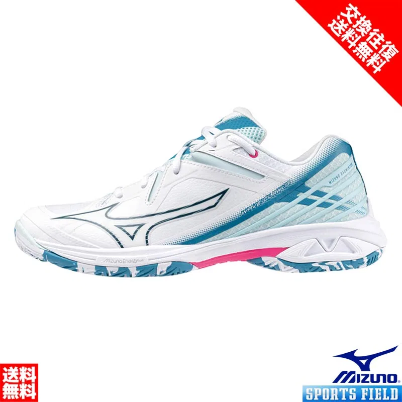Унисекс кроссовки для бадминтона «Wave Claw 3 FIT» от Mizuno, 21 White X Blue X Pink