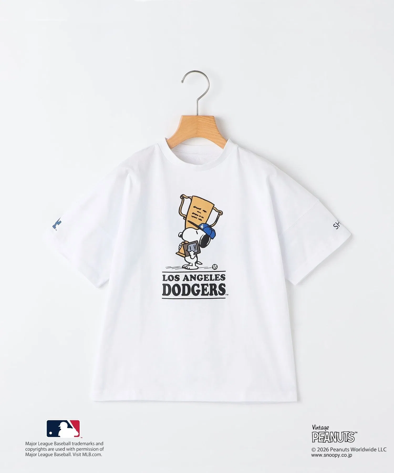 Детская футболка SHIPS KIDS: PEANUTS×MLB с принтом