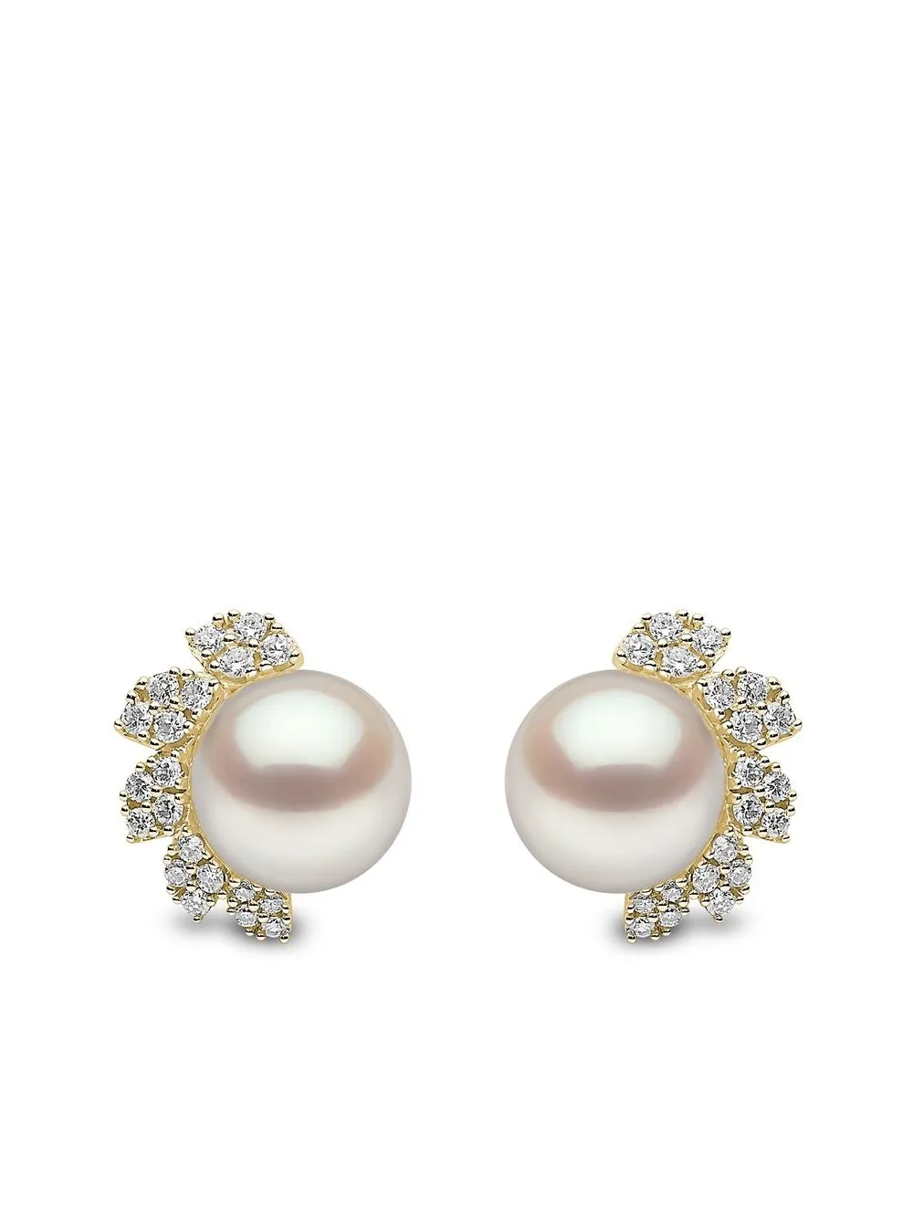 

Серьги-гвоздики Trend из желтого золота с бриллиантами и жемчугом Yoko London, золотой