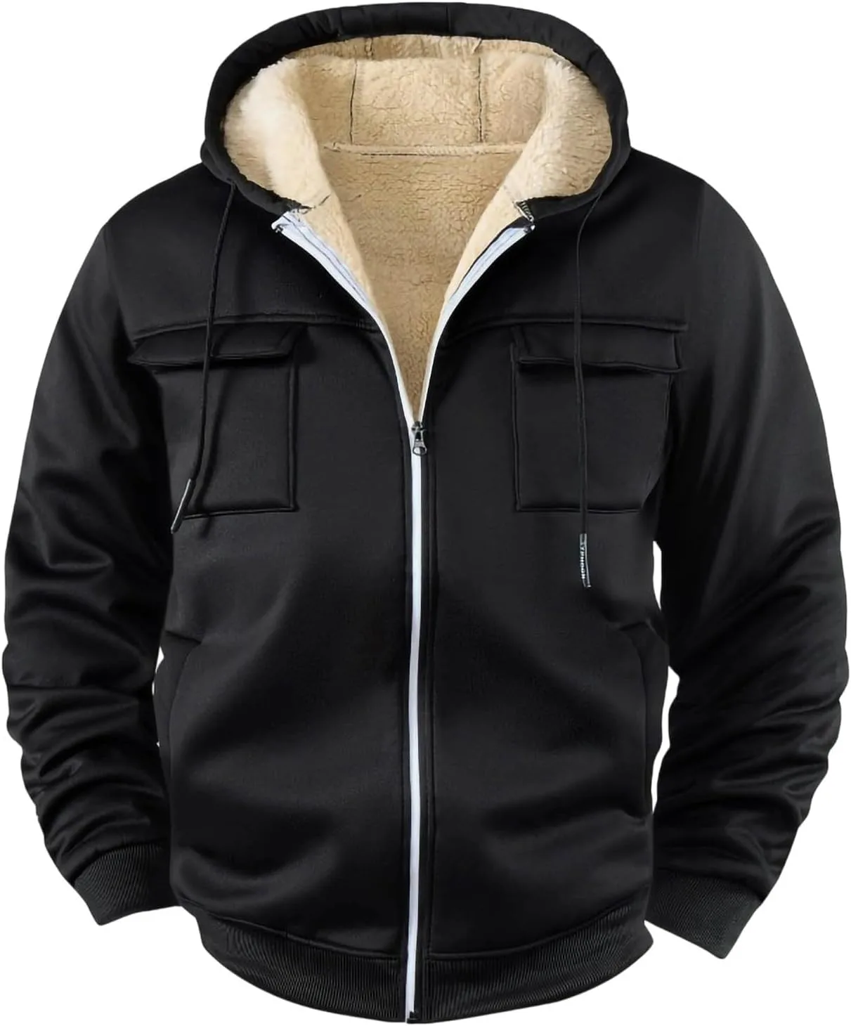 

Мужская тактическая толстовка с капюшоном Full Zip, с длинным рукавом и множеством карманов JIEMUXIU