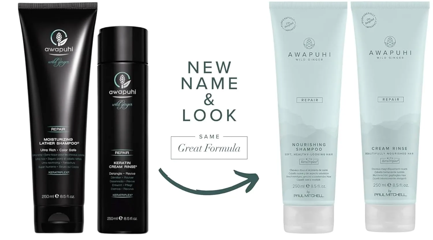 Подарочный набор Awapuhi Wild Ginger Paul Mitchell Repair, шампунь + кондиционер, для сухих и поврежденных волос. — фото 2