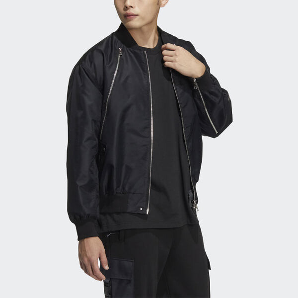 Куртка adidas originals Zipper Jkt Solid Color Sports Jacket Black, черный — фото 2