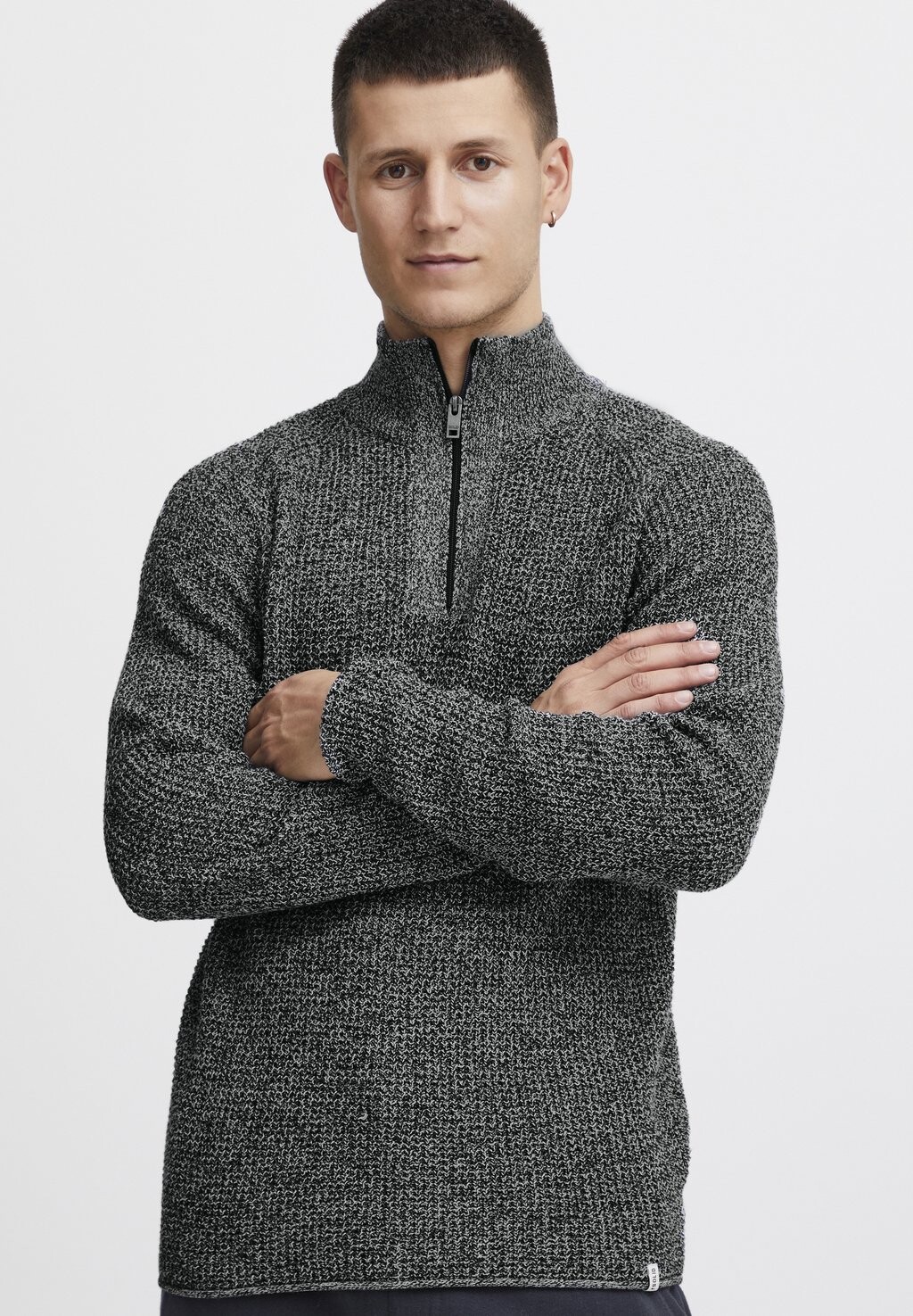 

Вязаный свитер Solid, цвет dark grey melange