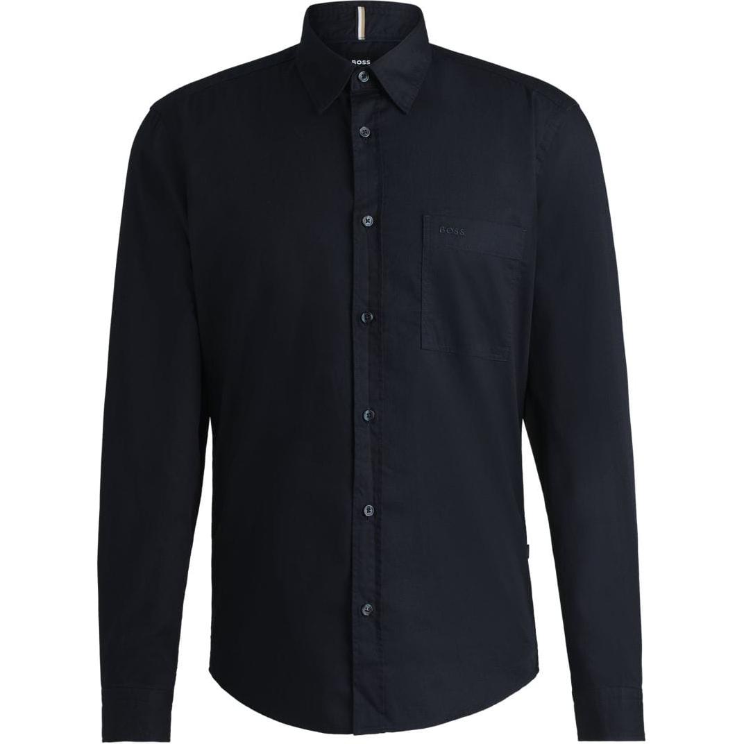 

Рубашка Boss Cotton HUGO BOSS, темно-синий