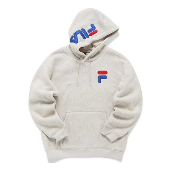 

Толстовка logo printed fleece hoodie 'white red blue' Fila Fusion, белый
