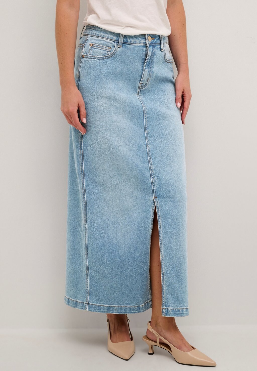 

Юбка макси EBBA Cream, цвет beaverly light blue denim