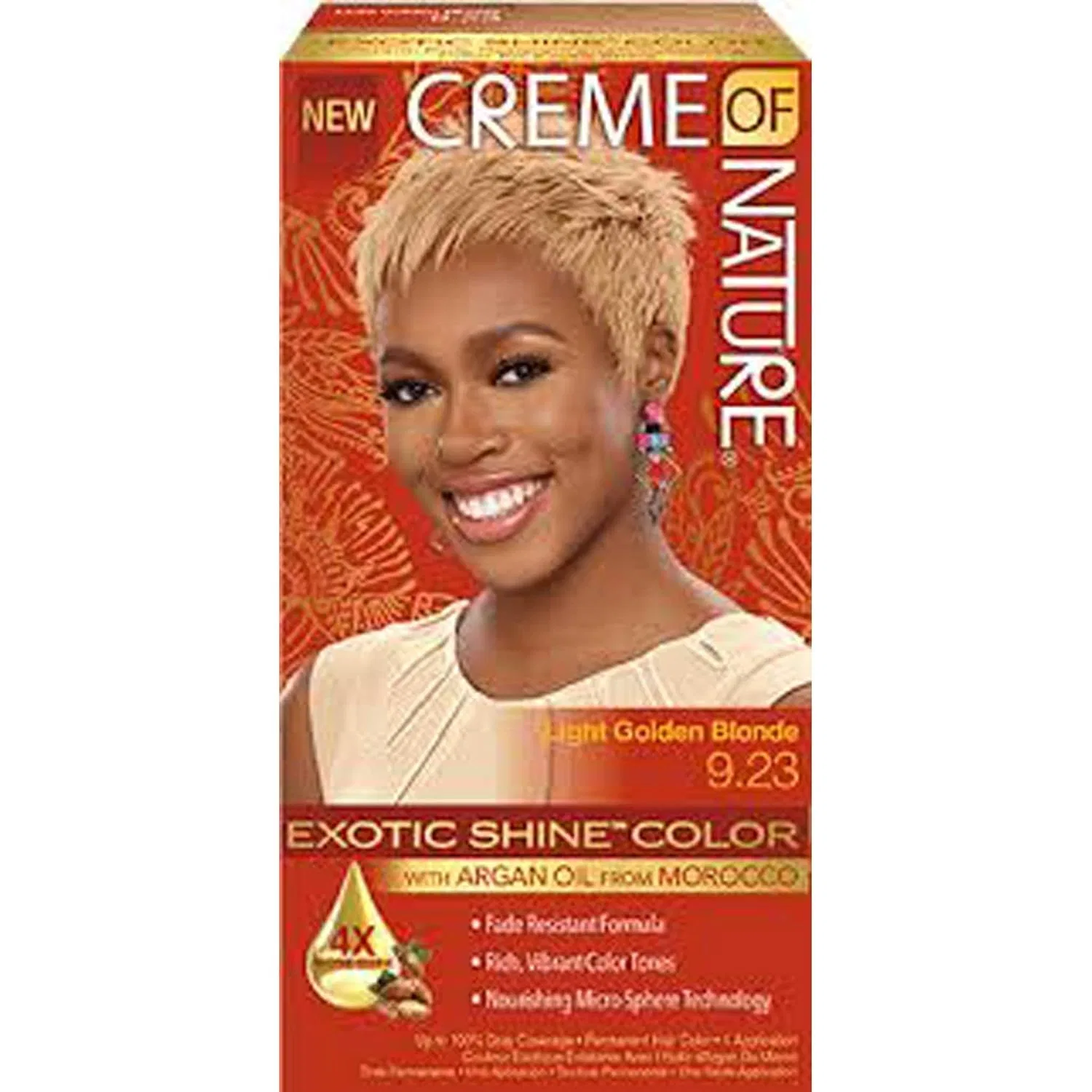 Краска для волос «Exotic Shine Color #9.23 Light Golden Blonde» от Creme of Nature Creme Of Nature, 9.23 Light Golden Blonde — фото 2