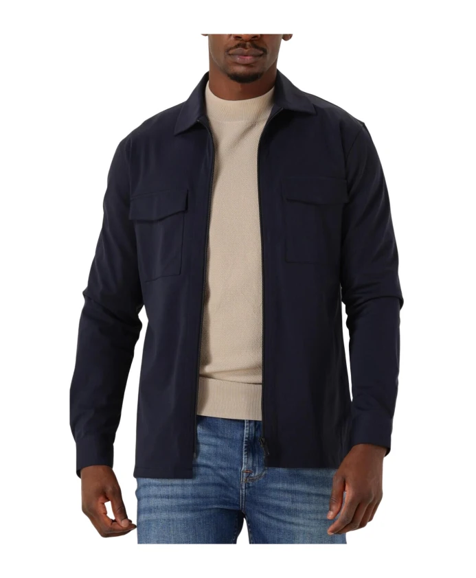 

Куртка-Рубашка на молнии темно-синего цвета для мужчин Genti, синий