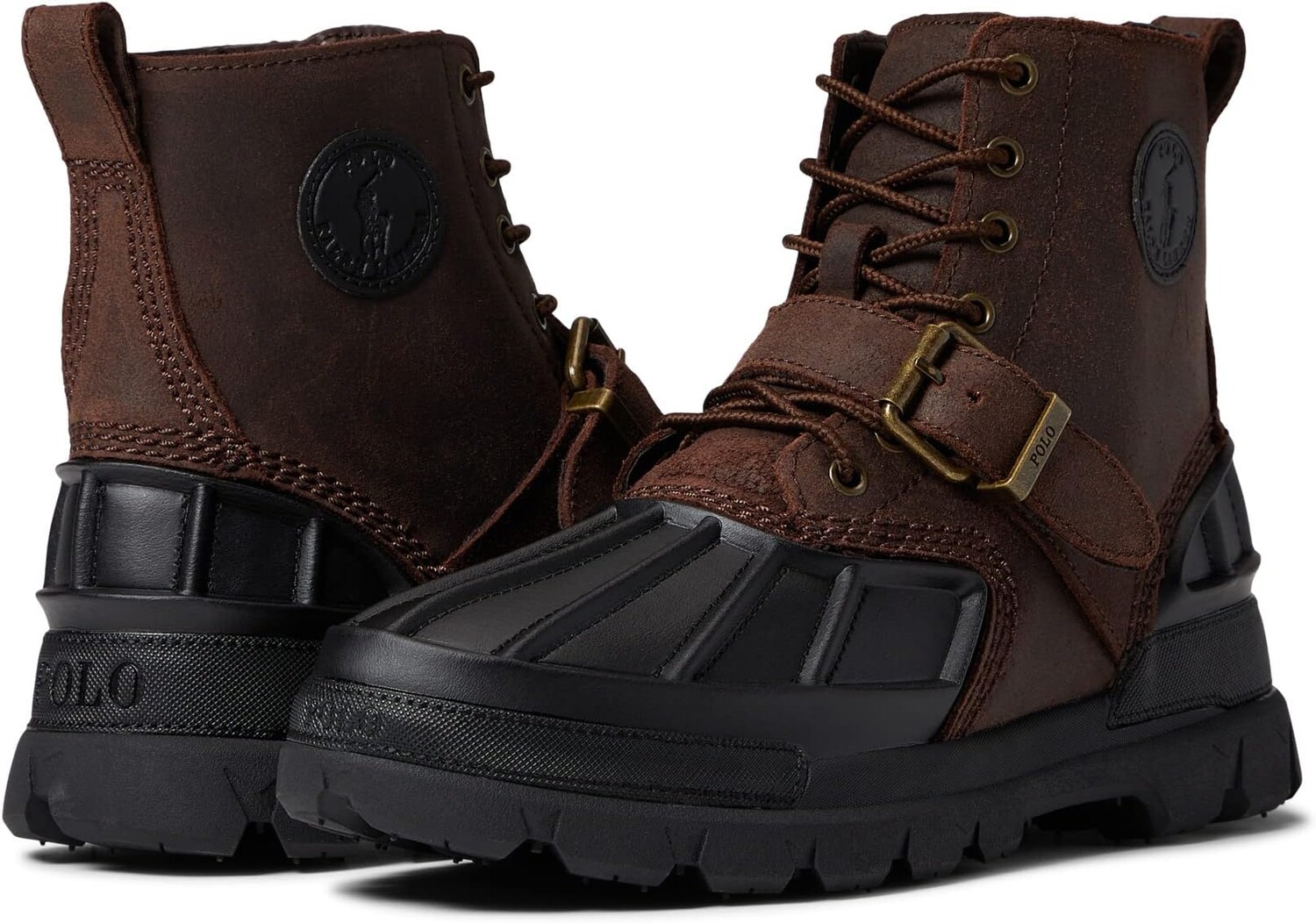 

Зимние ботинки Oslo High Boot Polo Ralph Lauren, цвет Dark Brown Suede/Black