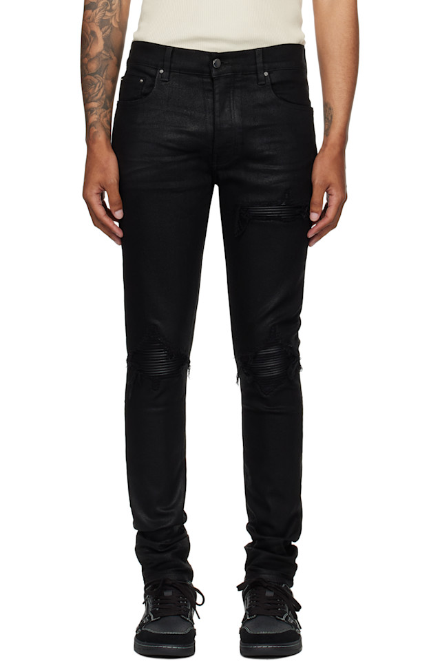 

Вощеные джинсы mx1 Amiri, черный