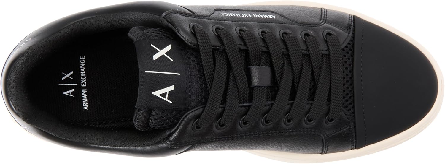 Кроссовки Armani Exchange Mens Lion Classic, черный — фото 3