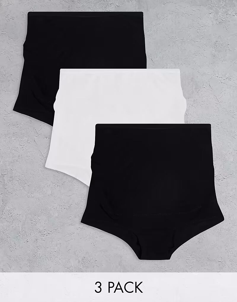 

Трусы Lindex Maternity, 3 шт. в черном и белом цвете