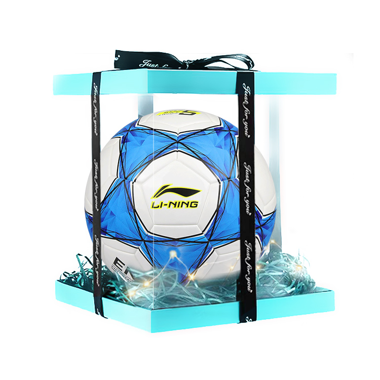 

LINING Размер 5 футбольный мяч PVC бесшовный термосклеивание women's белый синий