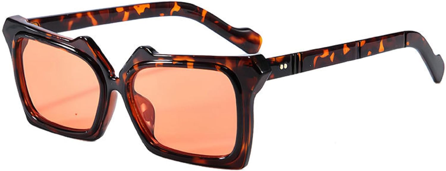 

Модные маленькие прямоугольные солнцезащитные очки с леопардовым принтом для женщин, ретро-очки для мужчин, трендовые квадратные солнцезащитные очки UV400 6206 Melrose, Leopard