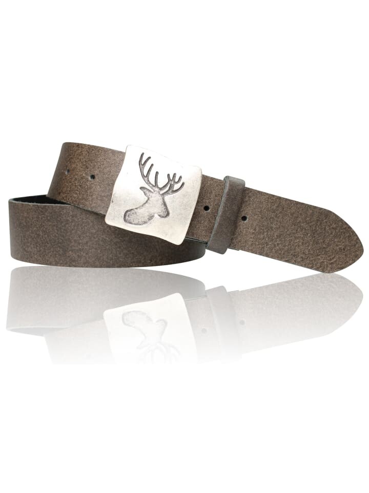 

Ремень FRONHOFER Trachtengürtel Hirschkopf, цвет Trachten-braun