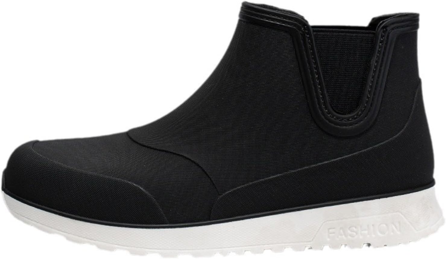 

Водонепроницаемые резиновые сапоги с противоскользящей подошвой, легкие PVC обувь для рыбалки, мытья машины и повседневной носки Azttoztto, белый/черный