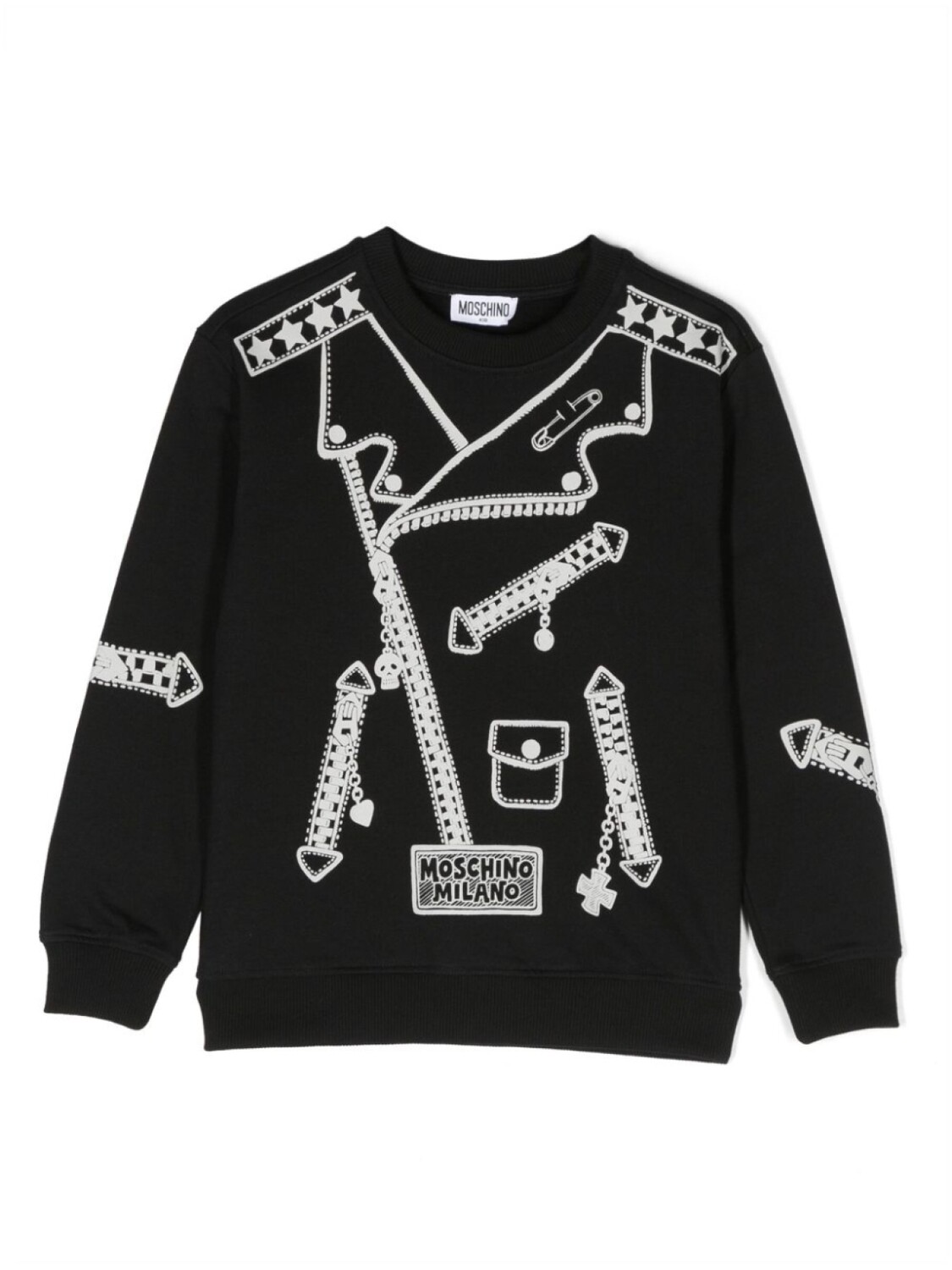 

Moschino Kids толстовка с принтом, черный