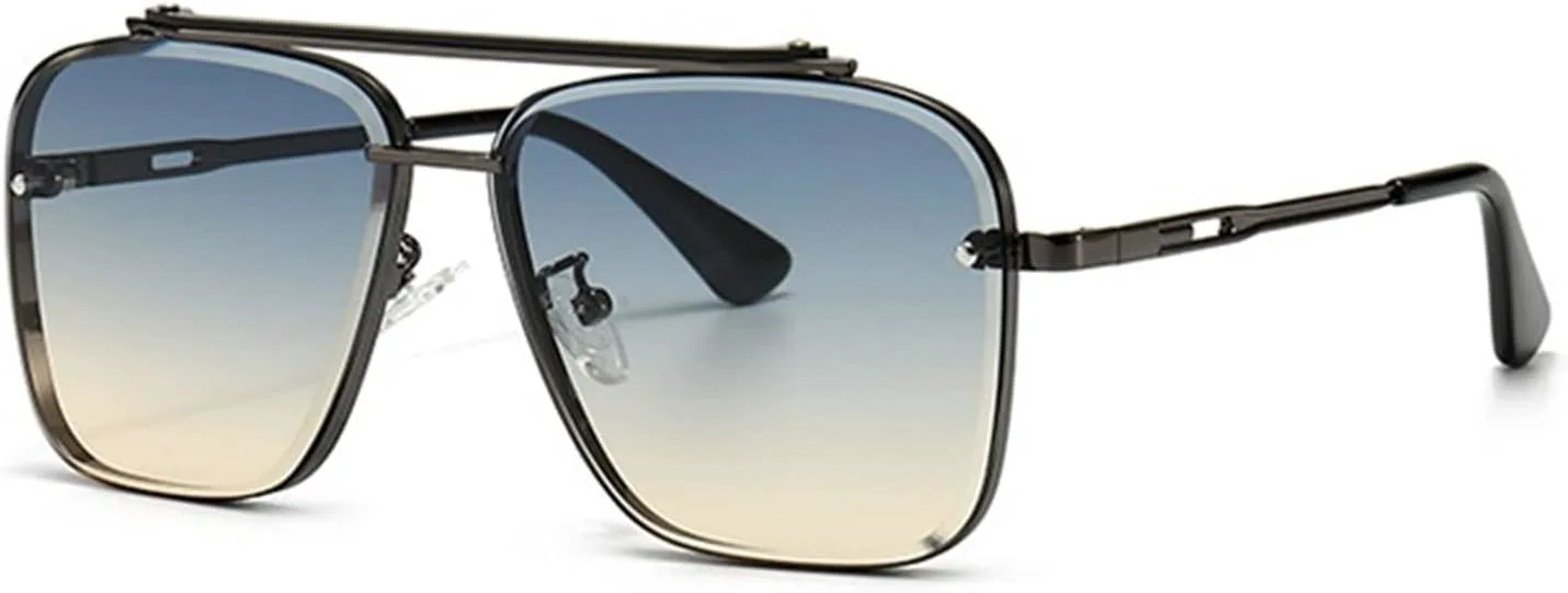 

Солнцезащитные очки с градиентным покрытием. Женские, мужские, ретро-дизайн, солнцезащитные очки с защитой от УФ-излучения UV400 YGDBXHYD, Black Blue Pink