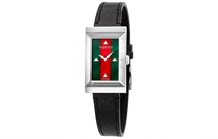 

GUCCI Часы Frame Series Wrist Watch Quartz Movement Genuine Leather Strap Green Dial Women's Watch