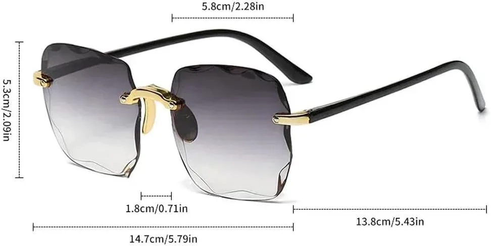 

Солнцезащитные очки без оправы с закругленными краями, летние солнцезащитные козырьки, женские прозрачные многоцветные линзы, защита от ультрафиолета UV400 HYYZZC, C2