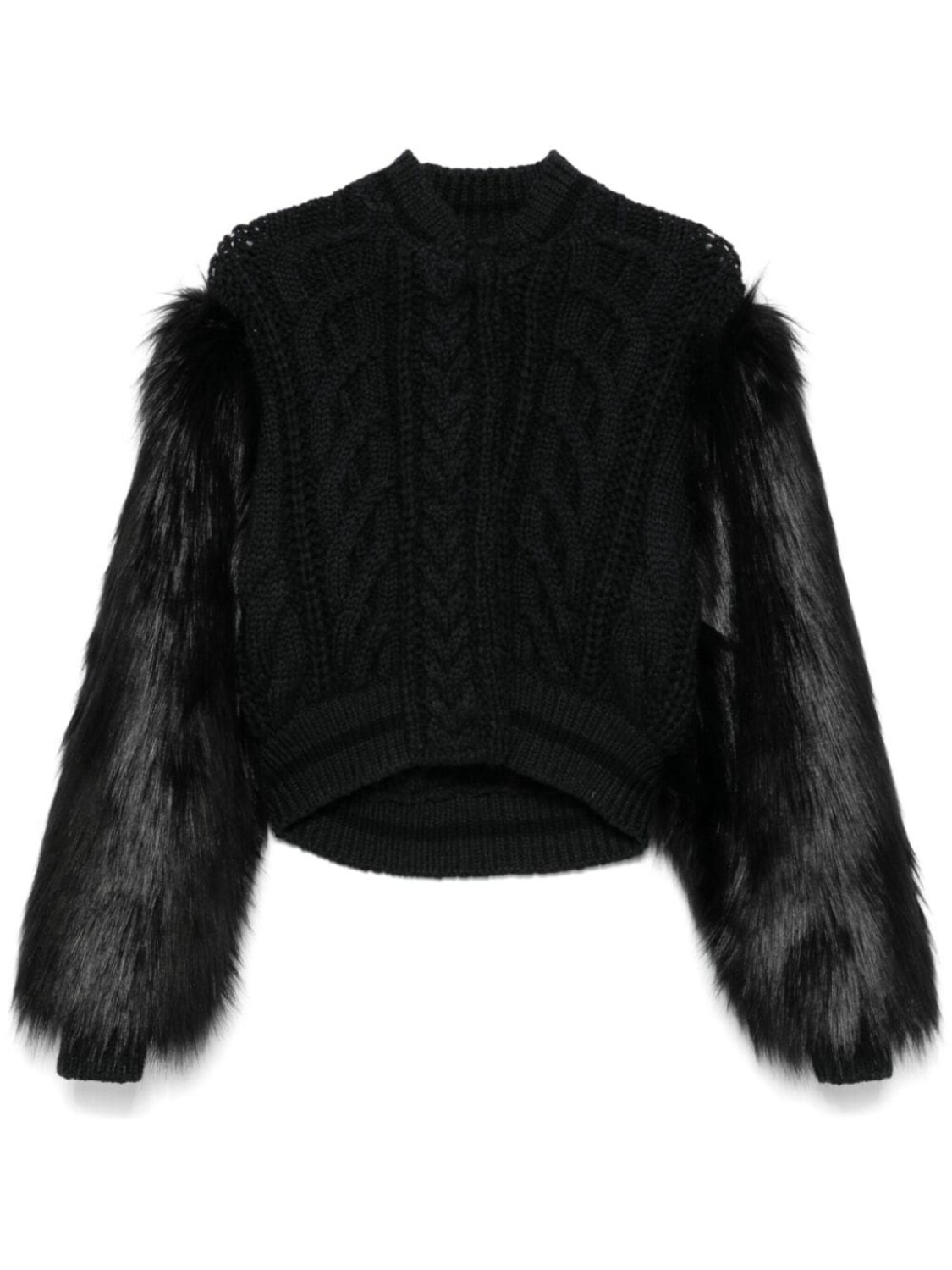 

Кардиган Givenchy с отделкой из искусственного меха, черный