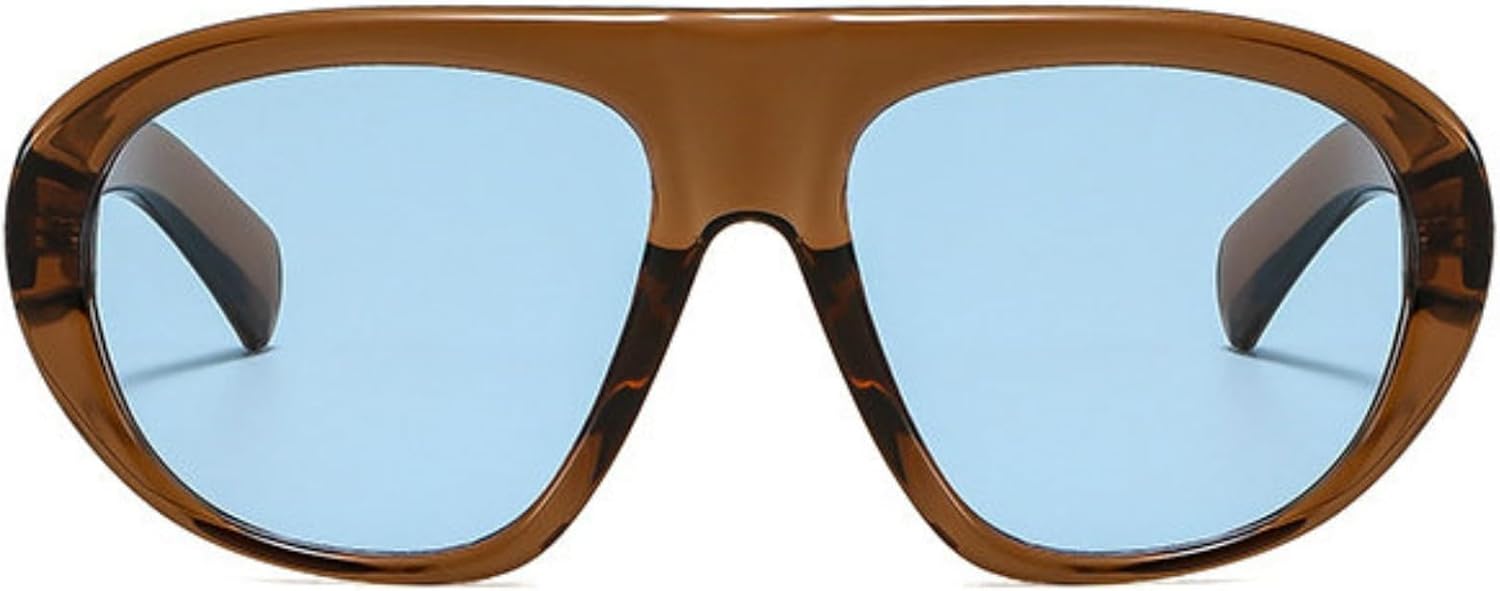 

Willochra Модные солнцезащитные очки-пилот большого размера для женщин и мужчин, ретро, ​​массивные, в стиле 70-х, с градиентным переходом цвета, защита от УФ-излучения UV400, овальные солнцезащитные очки для улицы, C6