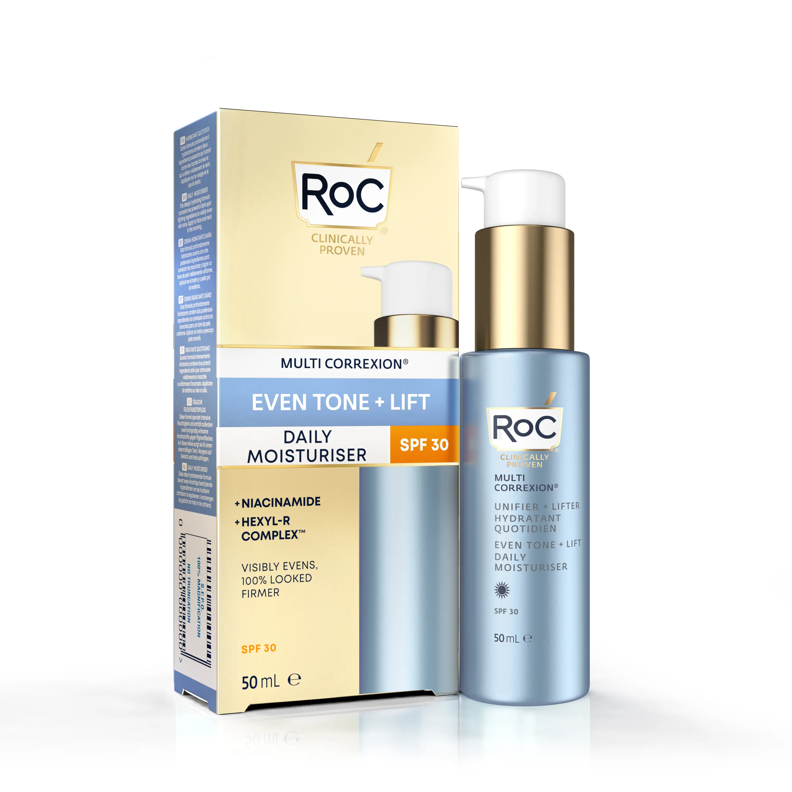 

Ежедневный крем для лица Even Tone+Lift Spf30 Roc, 50 ml
