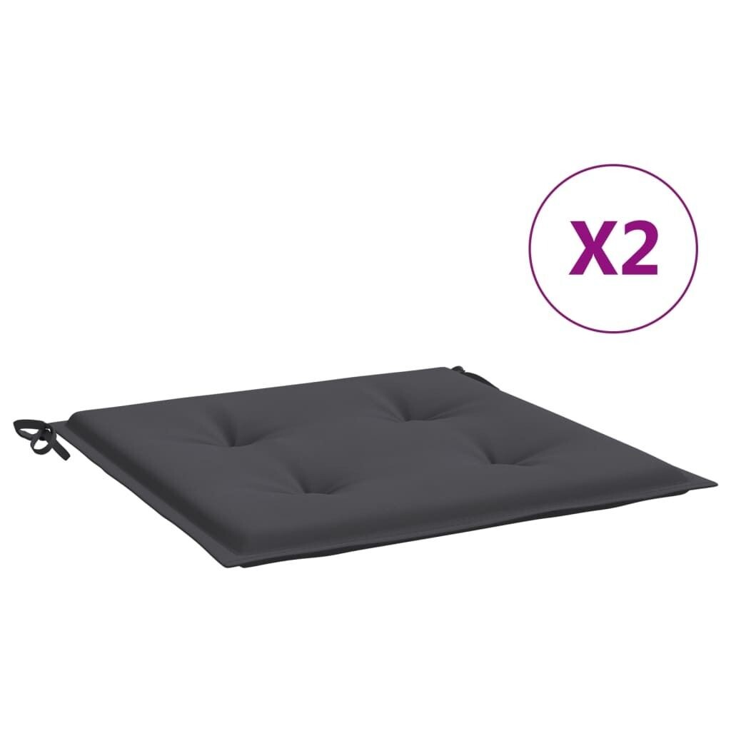 

Подушки для садового стула vidaXL 2 шт. антрацит 40х40х3 см ткань Оксфорд, серый
