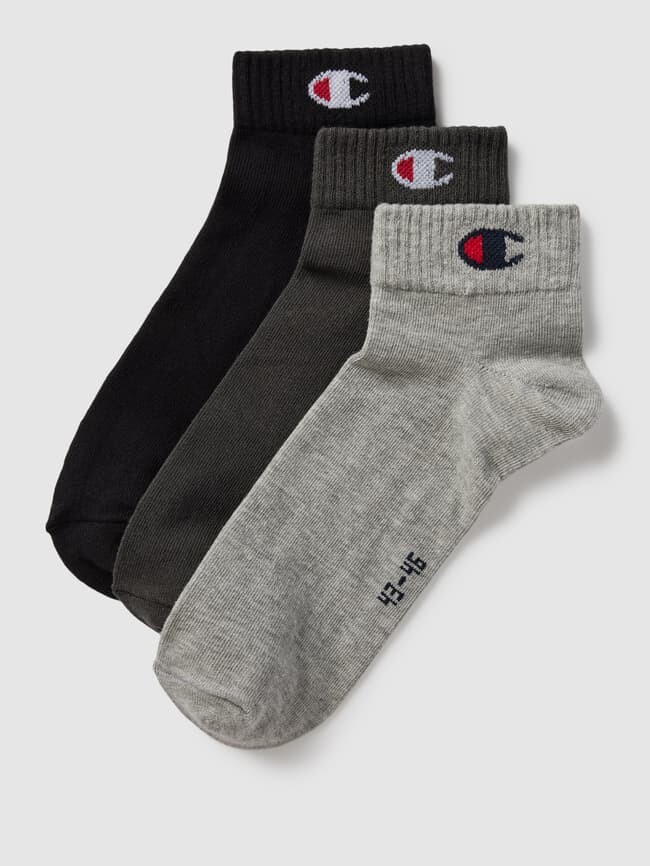 

Носки с этикеткой, в упаковке 3 шт., модель Quarter Sock CHAMPION, темно-серый
