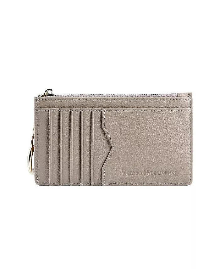 

Сумка Amilie Card holder Genuine Leather Ring Small Zip Card Case 10+ card slots Victoria Hyde Victoria Hyde London, коричневый/бежевый