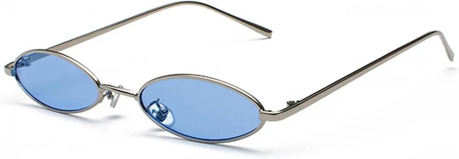 

Солнцезащитные очки с защитой от УФ-излучения UV400 | Красные, маленькие, овальные, круглые, металлические | Для женщин и мужчин, для занятий спортом на открытом воздухе и вождения DSVIGF, C11 Silver-blue