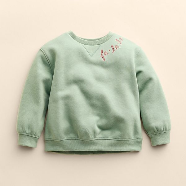 

Детский свитшот с круглым вырезом Little Co. By Lauren Conrad, Green Fa La La