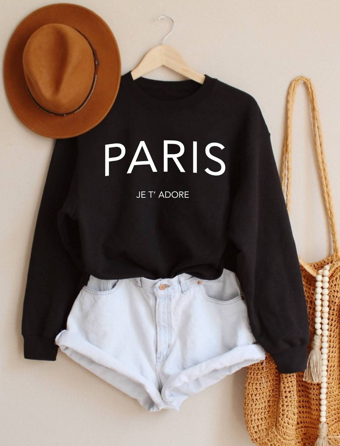 

Женская толстовка Paris черного цвета Pink Nabi