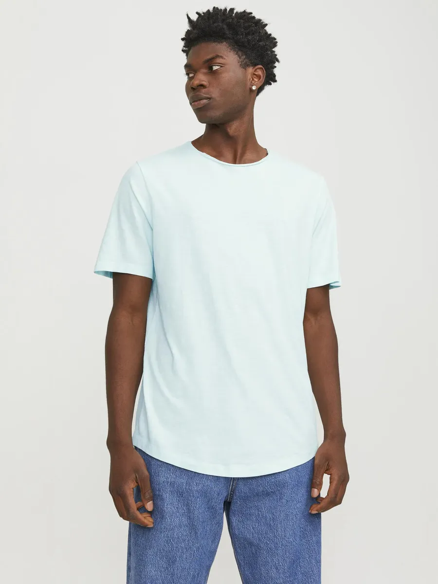 

Рубашка с круглым вырезом Jack & Jones "JJEBASHER TEE O-NECK SS NOOS", цвет Soothing Sea