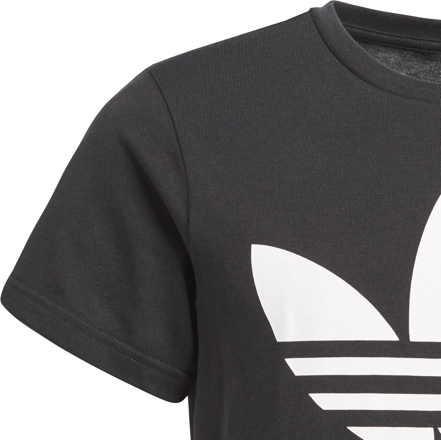 Детская футболка Adidas Originals Originals Trefoil, черно-белый — фото 4