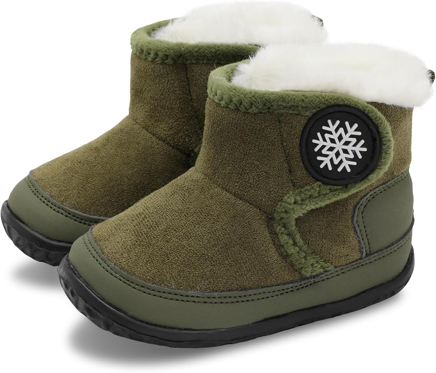 

L-RUN Детские ботиночки для малышей, мальчиков и девочек, высокие ботинки для маленьких детей, зимняя обувь для дома и улицы, теплые ботинки, Army Green