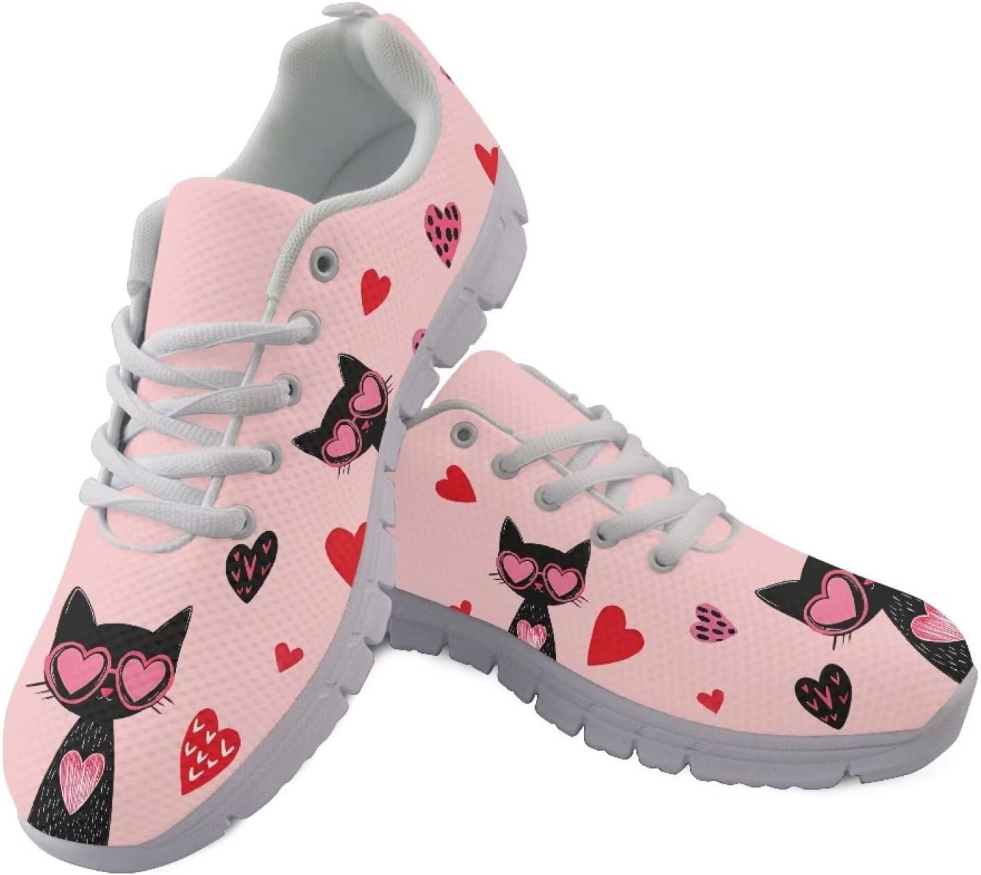 

Мужские спортивные теннисные кроссовки GIFTPUZZ, легкие кеды с шнуровкой, дышащие, для тренажерного зала и спортивных занятий, Love Cat