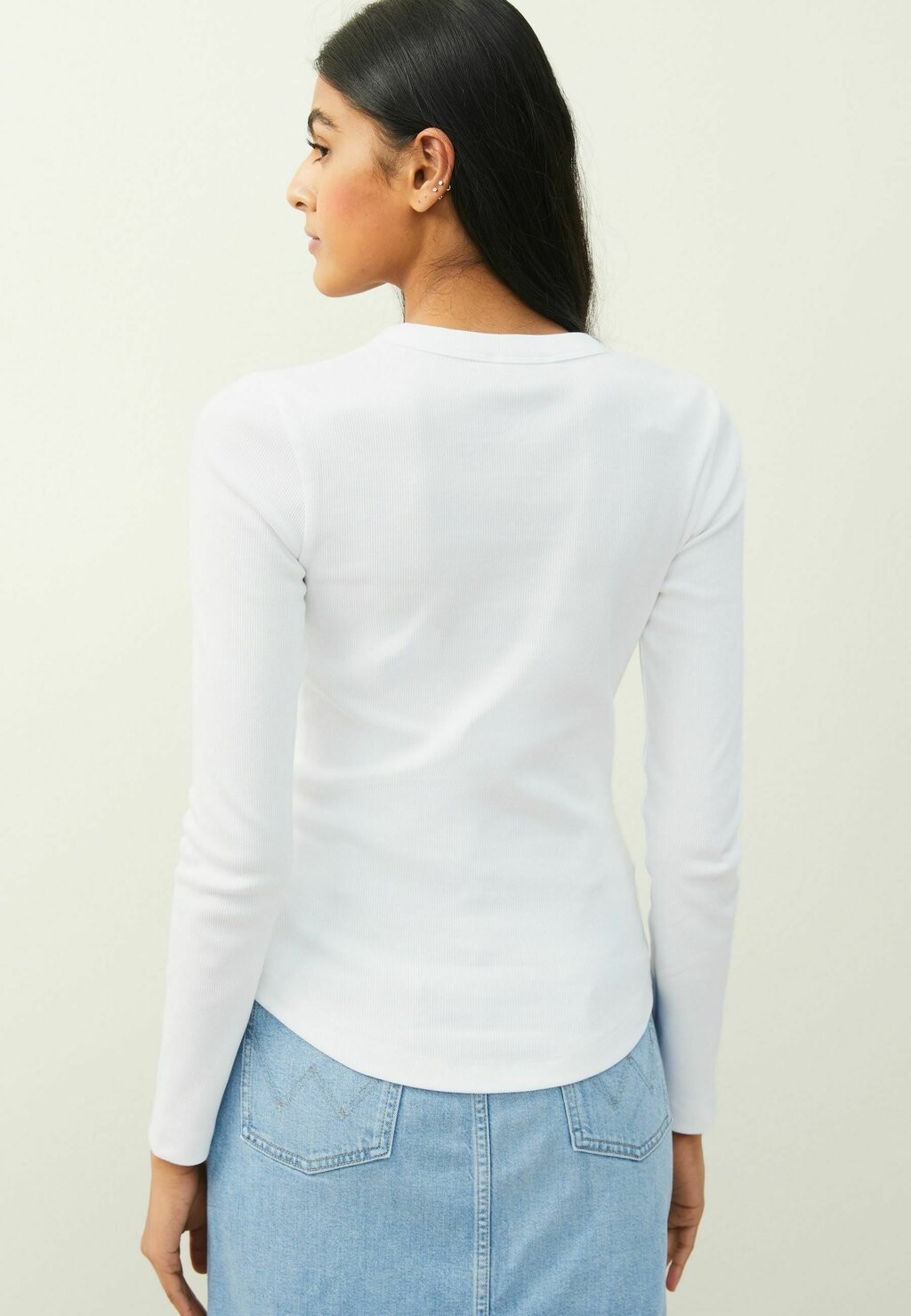 Футболка с длинным рукавом Crew Neck Next, белый — фото 3