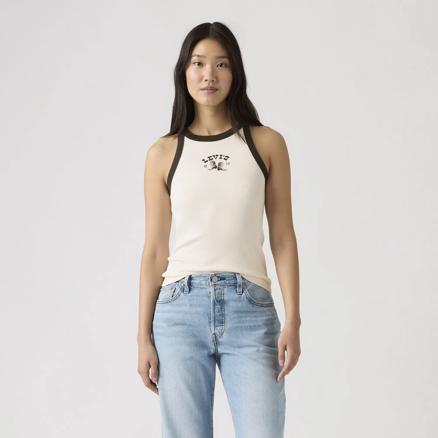Футболка с длинным рукавом реглан с графическим принтом Levi's, White — фото 3