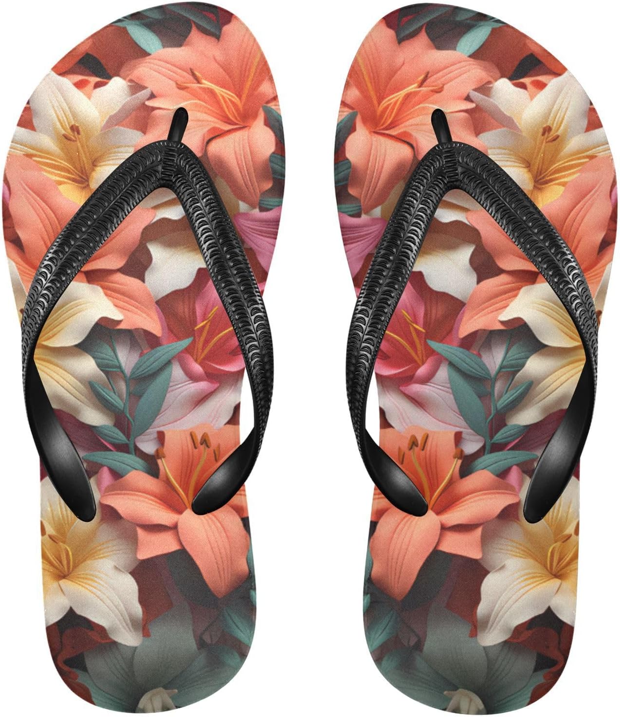 

Шлепанцы MNSRUU для женщин и мужчин, с цветочным рисунком и бабочками, женские сандалии, мужские сандалии, тапочки для душа, летние нескользящие шлепанцы для плавания, пляжа и ванной комнаты, размер XS, Lilies I 6536