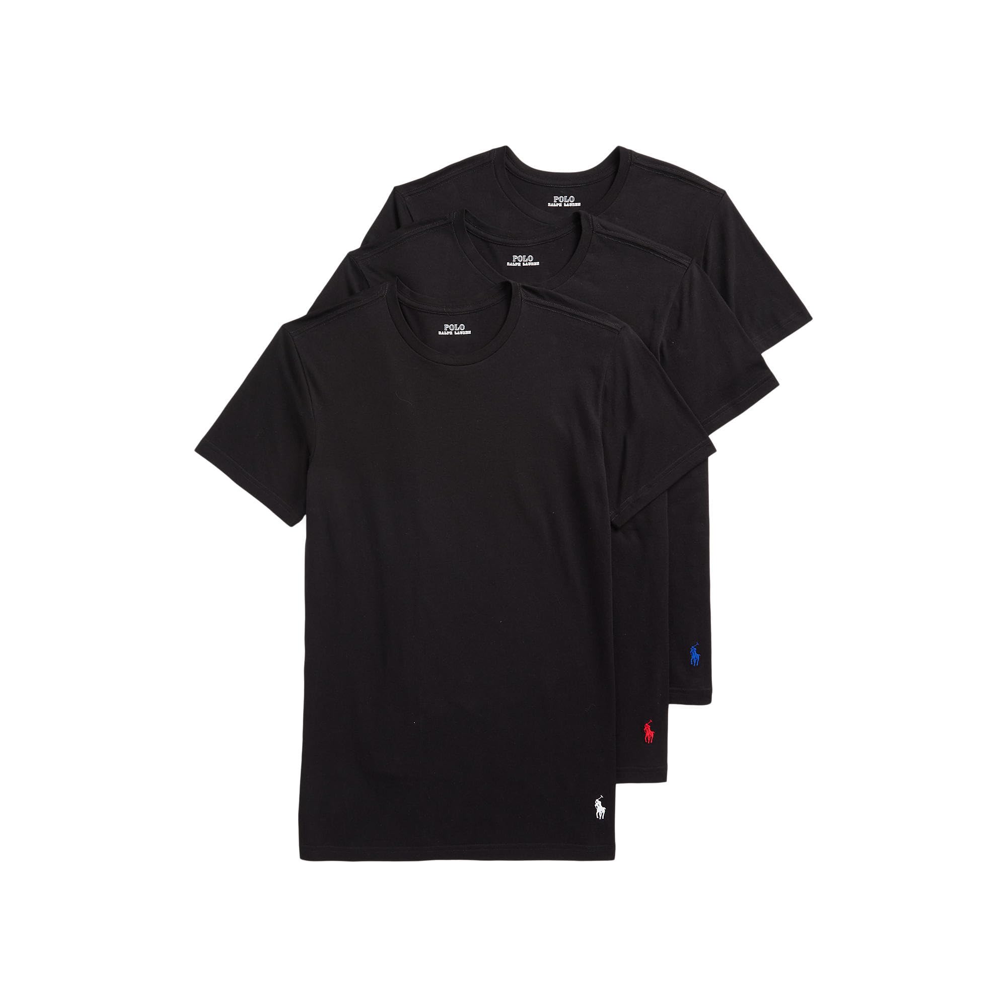 

Поло Polo Ralph Lauren Slim Fit Cotton Crew Shirts, черный