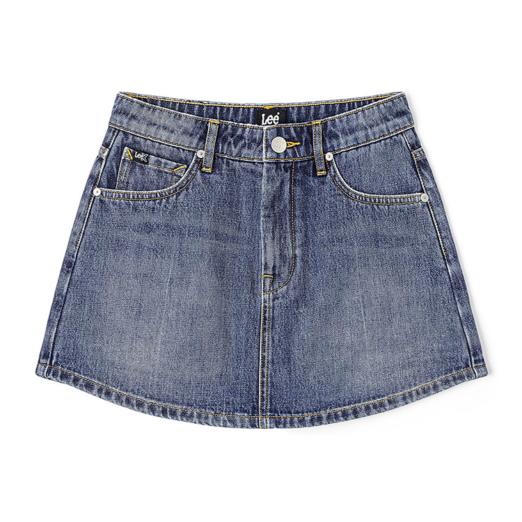 

Lee Джинсовая короткая юбка SS25 для женщин, medium blue